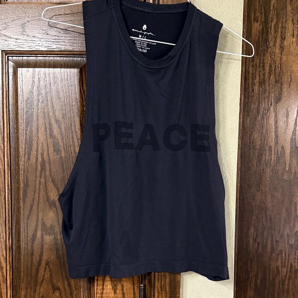 Spiritual Gangster “Peace” Graphic Cropped Tee